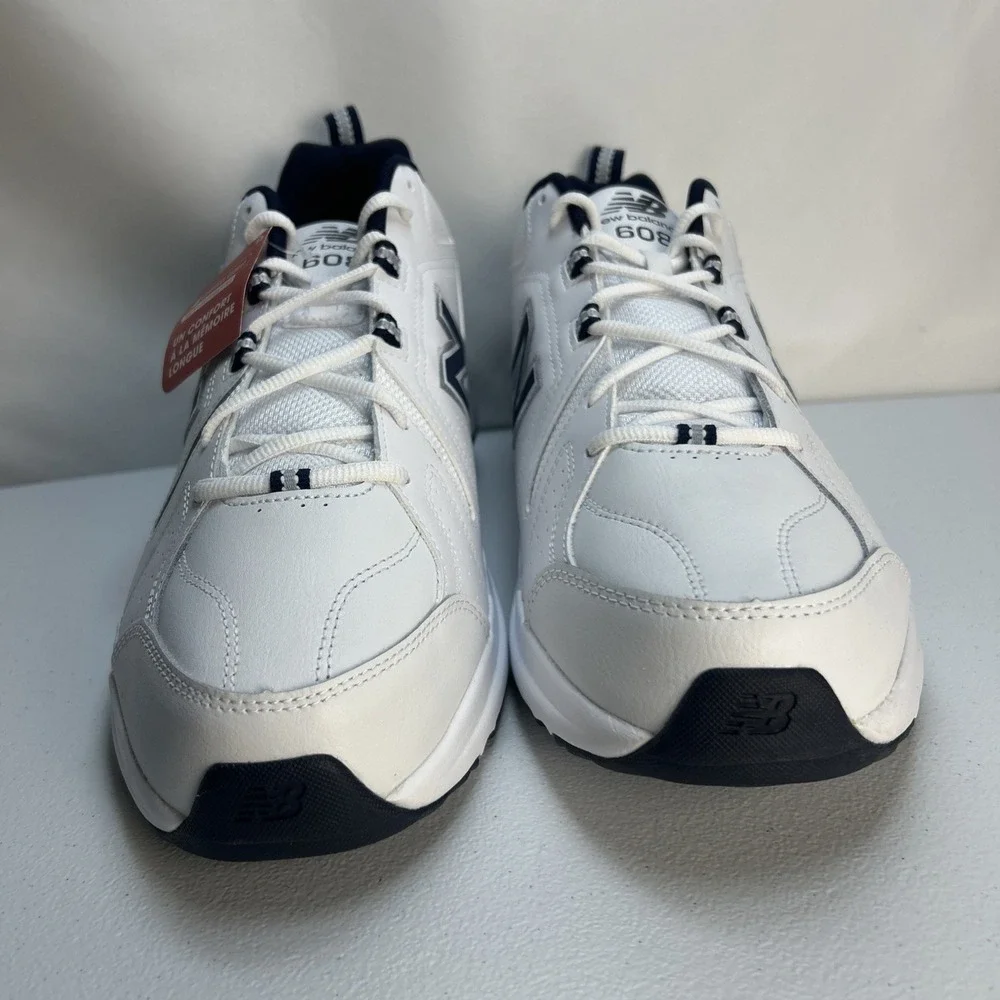 New Balance 608v5 Men's Cross Trainer White Navy MX608WN5 Size 16 D NIB‎